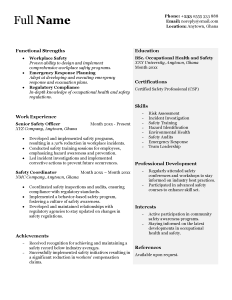 Exp. Safety Officer Resume 2023_Page_1