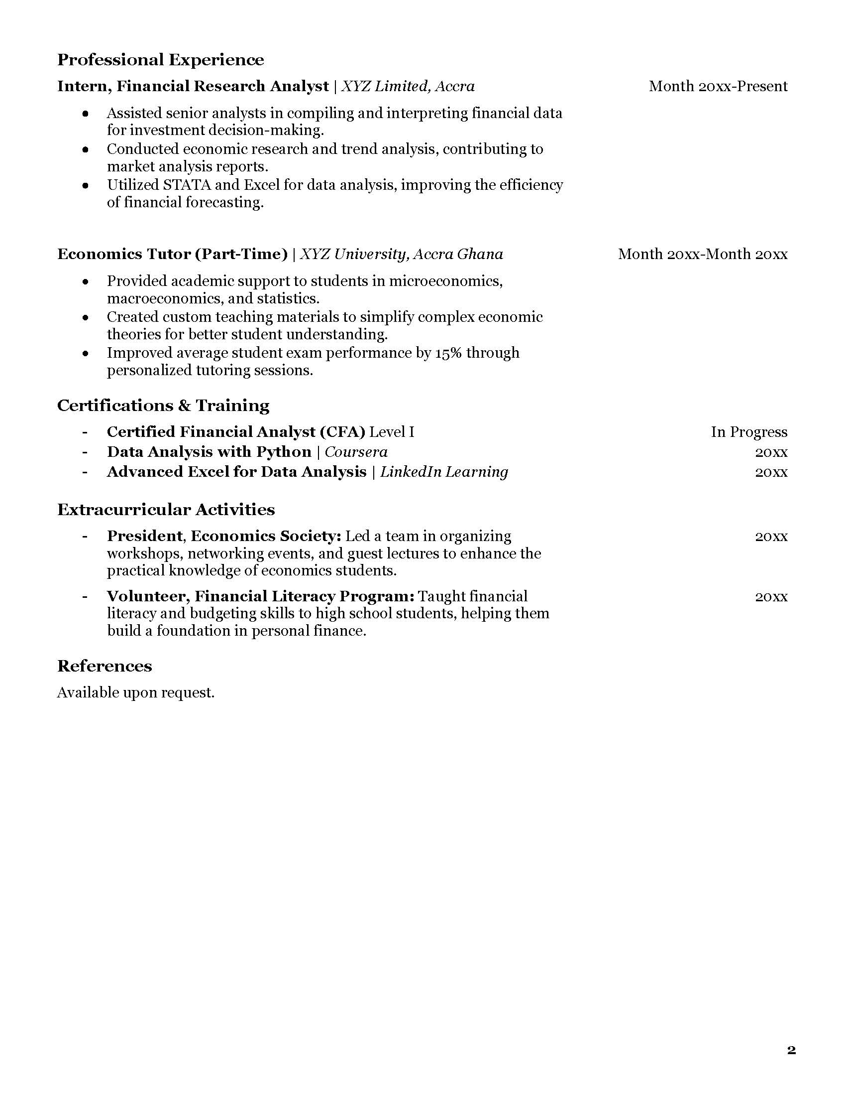 Functional CV for Fresh Graduates - Image 2