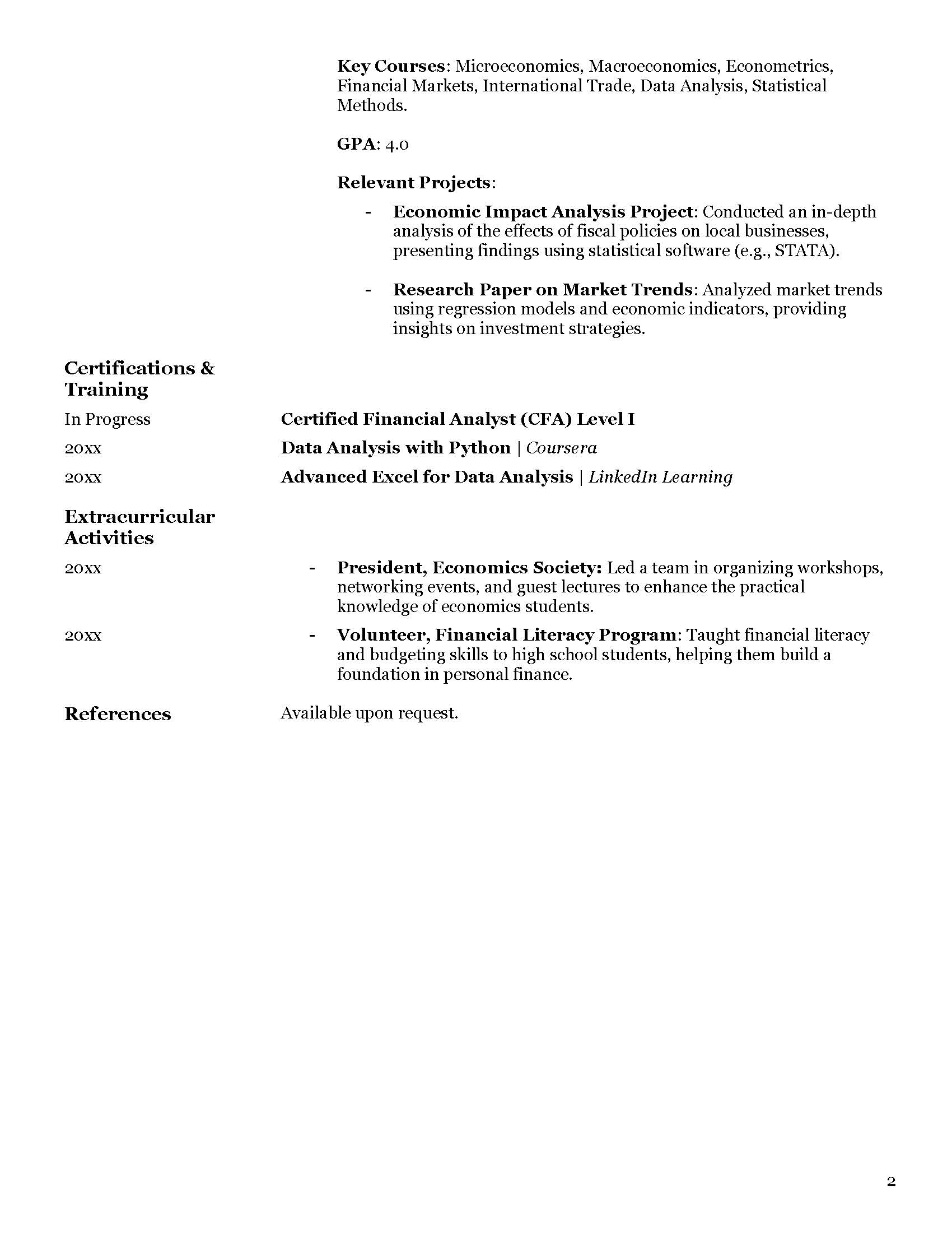 Hybrid CV for Fresh Graduates 2024 - Image 2